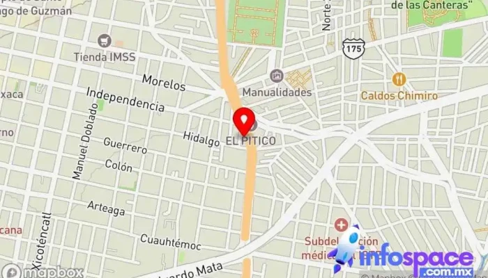 mapa de Terminal de Autobuses Cristóbal Colón Agencia expendedora de billetes de autobús en Oaxaca de Juárez