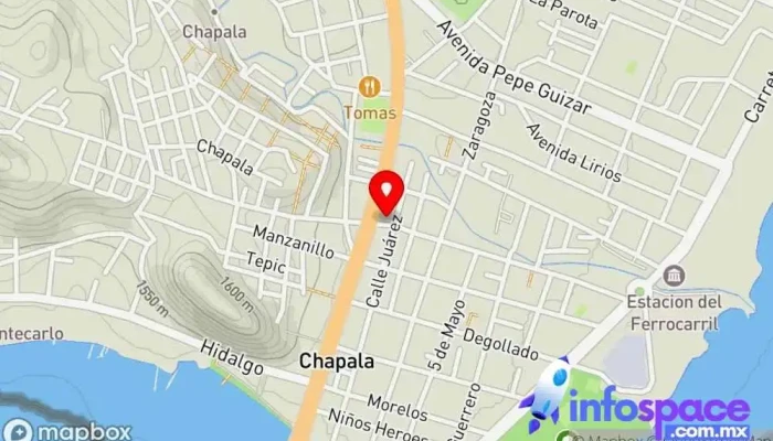 mapa de Terminal de Autobuses de Chapala Estación de autobuses en Chapala