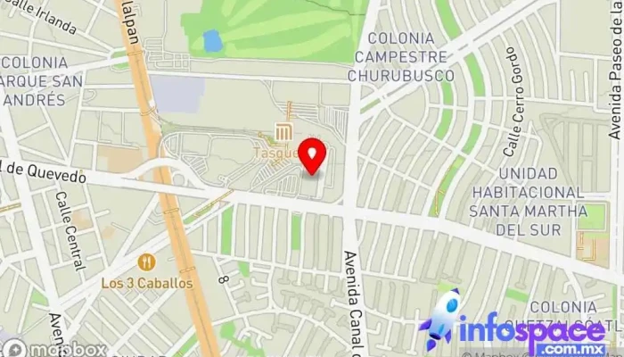 mapa de Terminal de Autobuses del Sur Agencia expendedora de billetes de autobús en Coyoacán, Ciudad de México