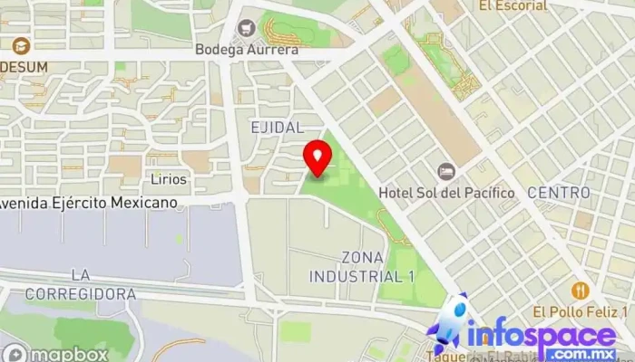 mapa de Terminal de autobuses Lázaro cárdenas Mercado en Cdad. Lázaro Cárdenas