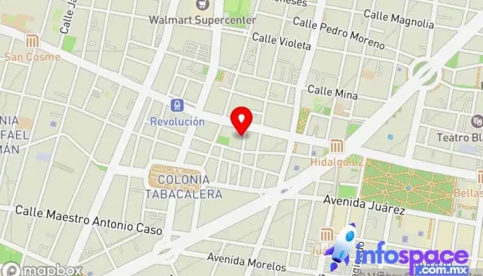 mapa de Terminal de Autobuses Líneas Unidas Servicio de transporte en Cuauhtémoc, Ciudad de México