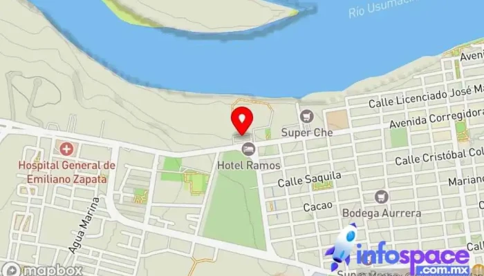 mapa de Terminal De Autobuses Estación de autobuses en Emiliano Zapata