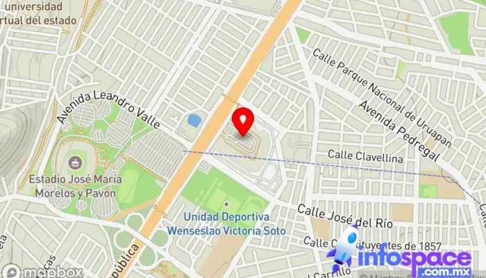 mapa de Terminal de Autobuses Morelia Servicio de transporte en Morelia