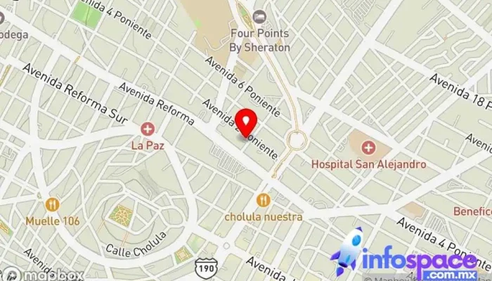 mapa de Terminal de Autobuses Oro Y Erco Empresa de autobuses, Agencia expendedora de billetes de autobús en Heroica Puebla de Zaragoza