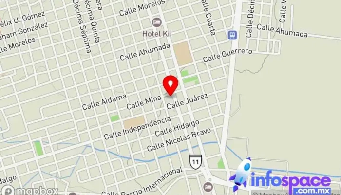 mapa de Terminal de Autobuses Rápidos Cuahutemoc en Madera Servicio de transporte en Madera
