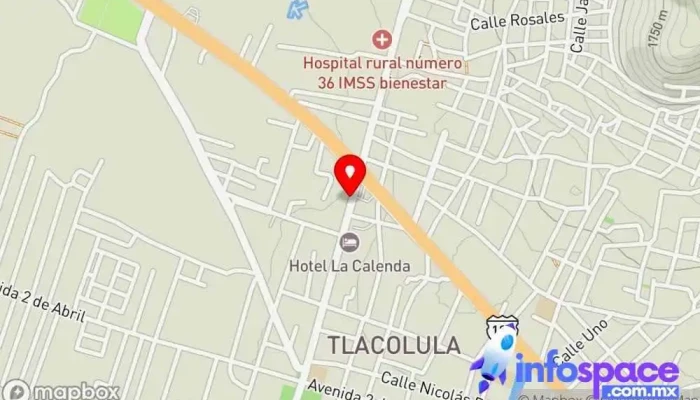 mapa de Terminal de autobuses. San Miguel del Valle  en Tlacolula de Matamoros
