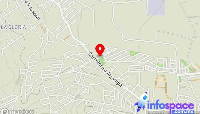 mapa de Terminal de Autobuses Sub Urbanos Atzompa  en Oaxaca