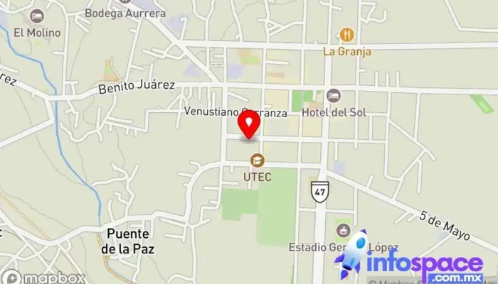 mapa de Terminal de autobuses Teotihuacanos Empresa de autobuses en Cuautepec de Hinojosa