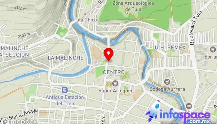mapa de Terminal de Autobuses Urbanos Tula Servicio de transporte en Tula de Allende
