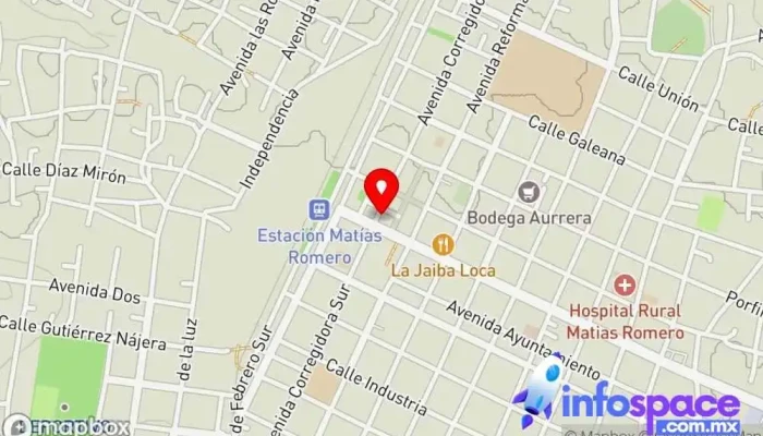 mapa de Terminal de Autotransportes Transistmica s.a. de c.v. Servicio de transporte en Matías Romero Avendaño