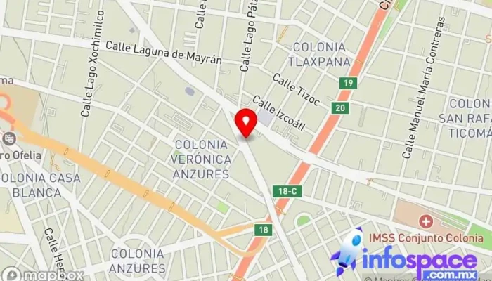 mapa de Terminal de microbuses Servicio de transporte en Miguel Hidalgo, Ciudad de México