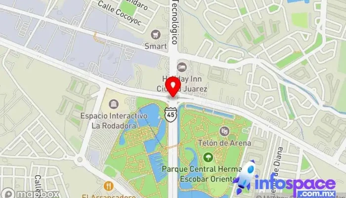 mapa de Terminal de transportes Agencia de viajes en Juárez