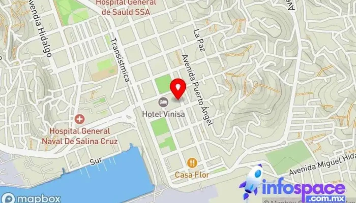mapa de Terminal del Sur Servicio de transporte en Salina Cruz