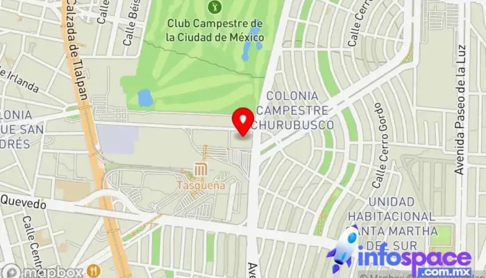 mapa de Terminal Ejecutiva Sur ADO Empresa de autobuses, Servicio de transporte en Coyoacán, Ciudad de México