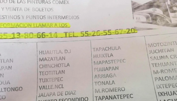 Terminal El Parador Horario - Valle de Chalco Solidaridad