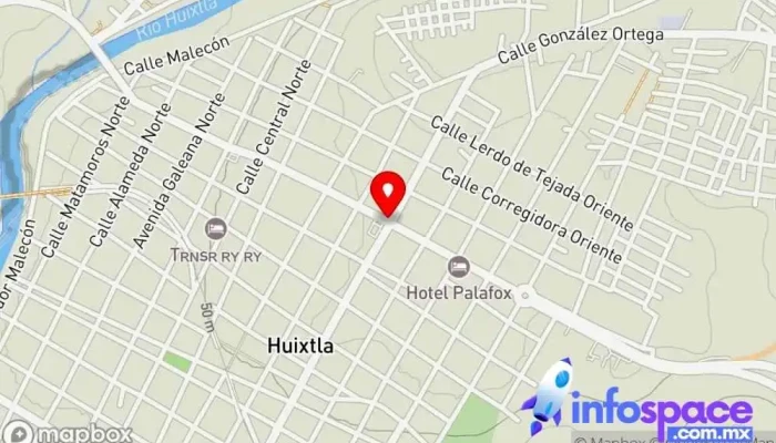mapa de Terminal Emmanuel Servicio de transporte en Huixtla