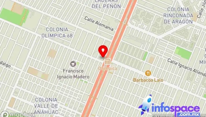 mapa de TERMINAL ESTATAL SAN PEDRO SANTA CLARA K.M. 20, S.A. DE C.V. Servicio de transporte en Ecatepec de Morelos