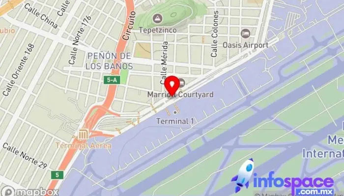 mapa de Terminal Estrella Roja Servicio de transporte, Agencia de alquiler de autobuses en Venustiano Carranza, Ciudad de México
