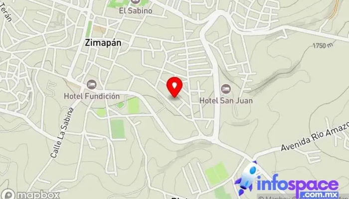 mapa de Terminal Flecha Azul Empresa de autobuses, Parada para camiones en Zimapán