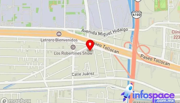 mapa de Terminal flecha roja Servicio de transporte en San Mateo Atenco