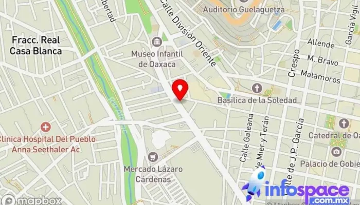 mapa de TERMINAL FLECHADOR DEL SOL Agencia de alquiler de autobuses en Oaxaca de Juárez
