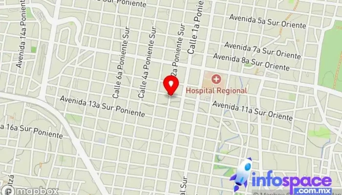 mapa de Terminal Galeana Servicio de transporte en Av. 11a. Sur Pte. 269