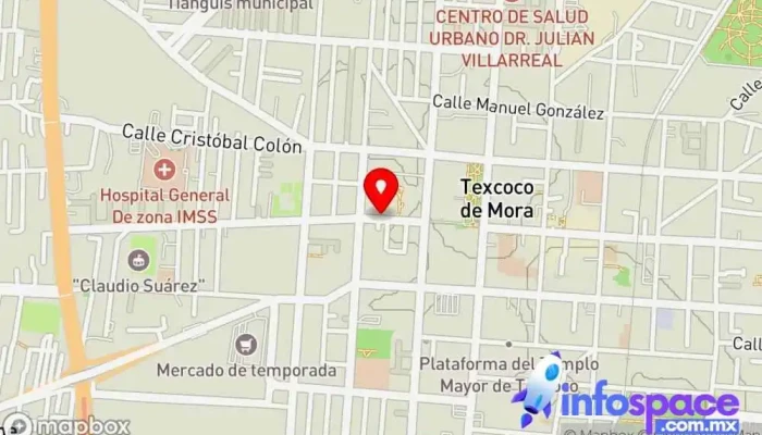 mapa de Terminal Grupo Valle Parada de transporte público en Texcoco de Mora