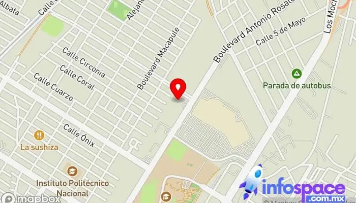 mapa de Términal Internacional de Autobuses Estación de autobuses en Ahome Los Mochis