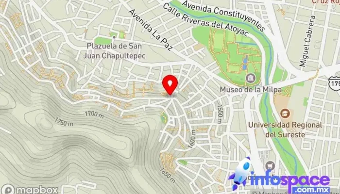 mapa de Terminal La Cuev-Ros Parada para camiones en Oaxaca de Juárez