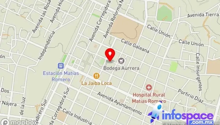 mapa de Terminal las melinas Servicio de transporte en Matías Romero Avendaño