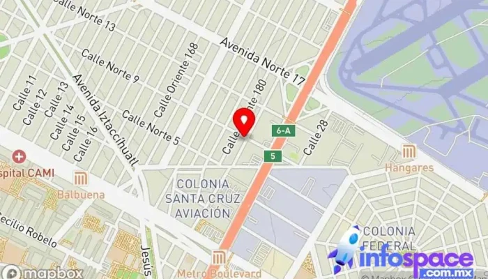 mapa de Terminal  en Venustiano Carranza, Ciudad de México