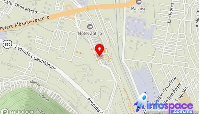 mapa de Terminal, Metro La Paz Bus stop en Los Reyes Acaquilpan