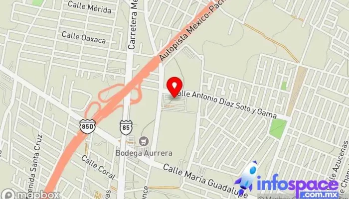 mapa de Terminal Mexibús Ojo de Agua Bus stop en Ojo de Agua