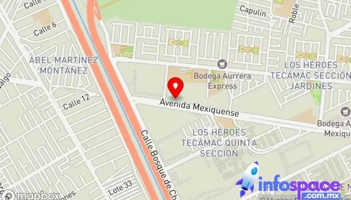 mapa de Terminal Mexibús UMB Servicio de transporte en Ojo de Agua