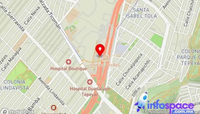 mapa de Terminal Mexico DF Estación de autobuses en Ciudad de México