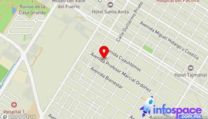mapa de Terminal Mochis-Juan José Ríos Empresa de autobuses en Los Mochis
