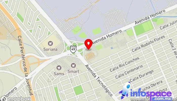 mapa de Terminal Norte Bowí Servicio de transporte en Chihuahua