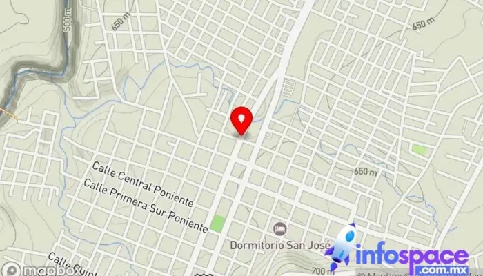 mapa de Terminal OCC Servicio de transporte en Frontera Comalapa