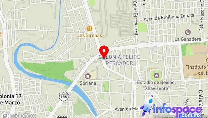 mapa de Terminal Omnibus de Ixtepec (OMISA) Servicio de transporte en Juchitán de Zaragoza