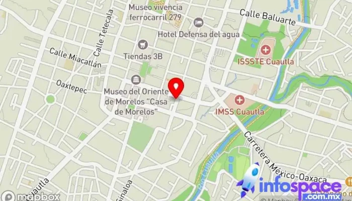 mapa de Terminal ORO Estación de autobuses en Cuautla