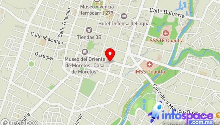 mapa de Terminal Oro Servicio de transporte en Cuautla