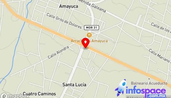 mapa de Terminal Oro Empresa de autobuses en Amayuca