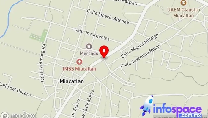 mapa de Terminal Pullman De Morelos Servicio de transporte en Miacatlán