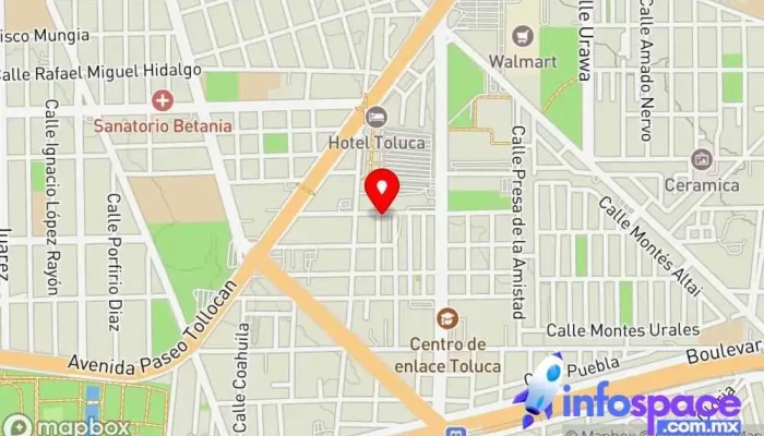 mapa de Terminal Sala Plus Empresa de autobuses en Toluca de Lerdo