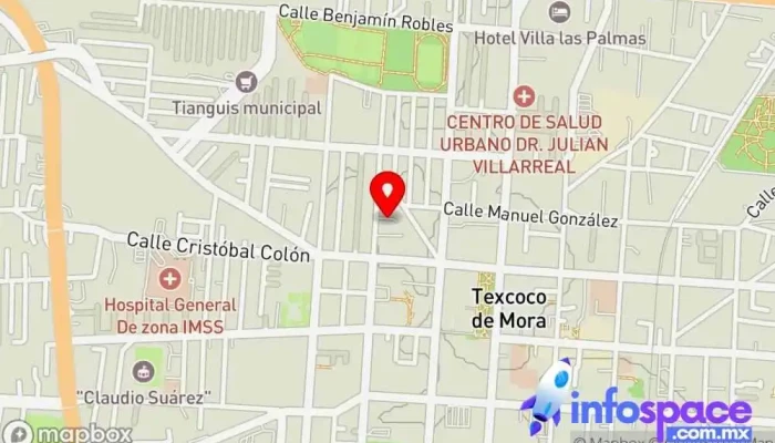 mapa de Terminal San Jerónimo Amanalco Parada para camiones en Texcoco de Mora