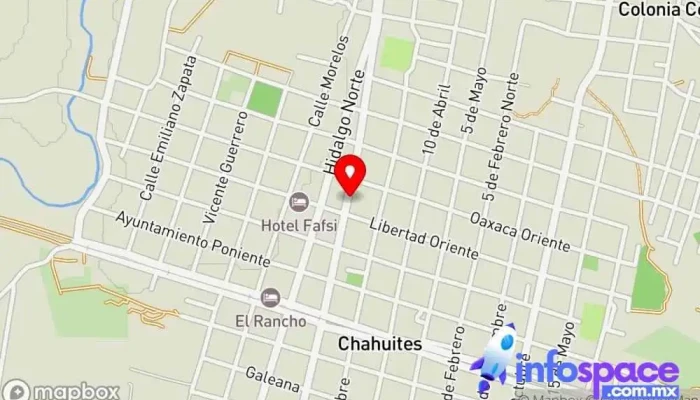 mapa de Terminal Sur Chahuites Empresa de autobuses en Chahuites