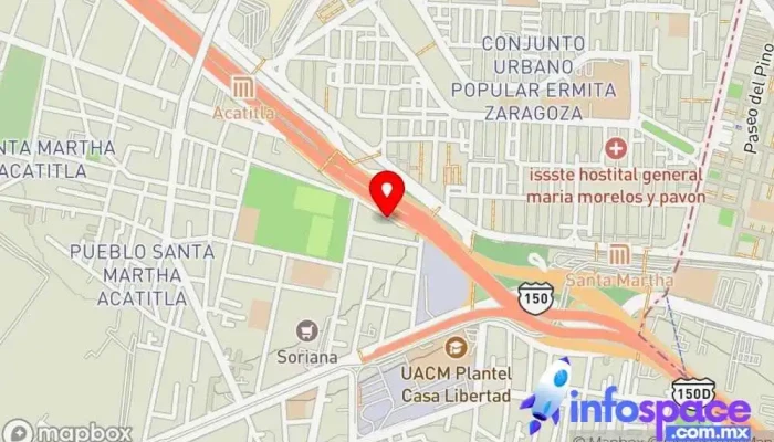 mapa de Terminal TEXCOCO ,AU, Ecobus Carcel de Mujeres Agencia de alquiler de autobuses en Iztapalapa, Ciudad de México