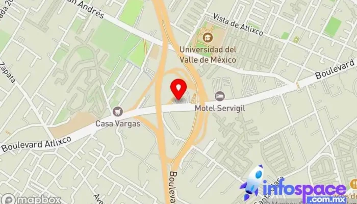 mapa de Terminal Tlaxcalancingo RUTA Empresa de autobuses en San Bernardino Tlaxcalancingo