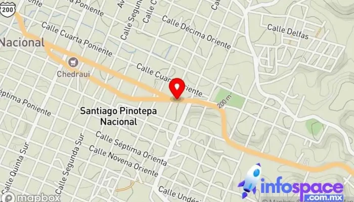 mapa de Terminal TUR centro Servicio de transporte en Santiago Pinotepa Nacional