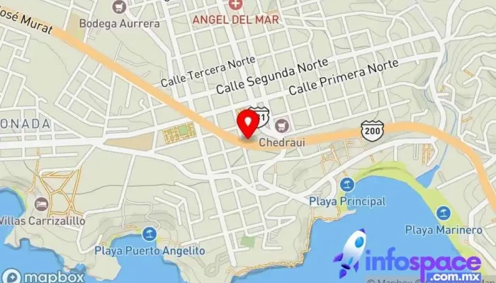 mapa de Terminal TUR Servicio de transporte en Puerto Escondido